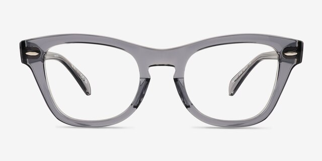 Ray-Ban RB0707V Transparent Gray PlasticEyeglass Frames from EyeBuyDirect, Front View