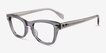 Ray-Ban RB0707V Transparent Gray PlasticEyeglass Frames from EyeBuyDirect, Angle View