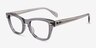 Ray-Ban RB0707V Transparent Gray PlasticEyeglass Frames from EyeBuyDirect, Angle View