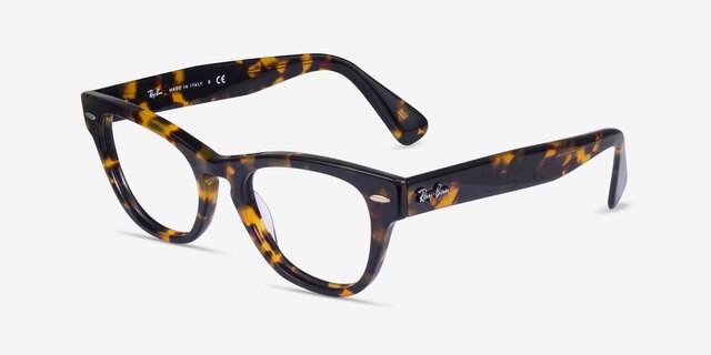 Ray-Ban RB2201V Laramie Dark Tortoise AcetateEyeglass Frames from EyeBuyDirect, Angle View