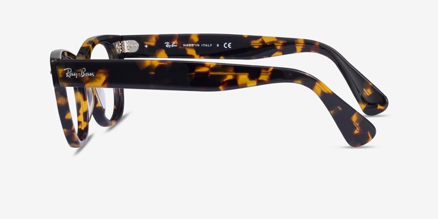 Ray-Ban RB2201V Laramie Dark Tortoise AcetateEyeglass Frames from EyeBuyDirect, Side View