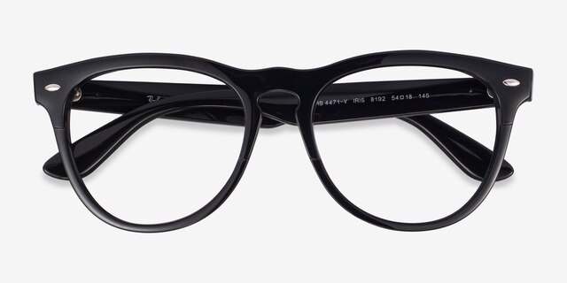 Ray-Ban RB4471V Iris Shiny Black PlasticEyeglass Frames from EyeBuyDirect, Closed View