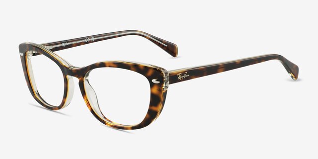 Ray-Ban RB5366 Dark Tortoise AcetateEyeglass Frames from EyeBuyDirect, Angle View