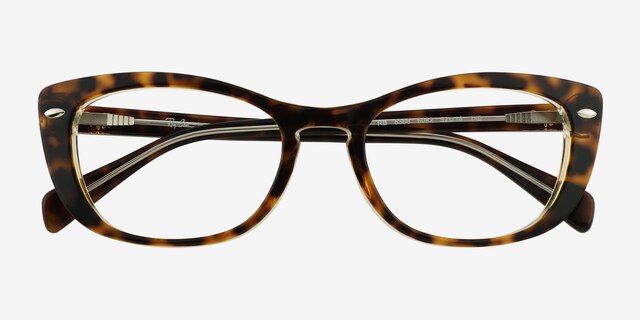 Ray-Ban RB5366 Dark Tortoise AcetateEyeglass Frames from EyeBuyDirect, Closed View