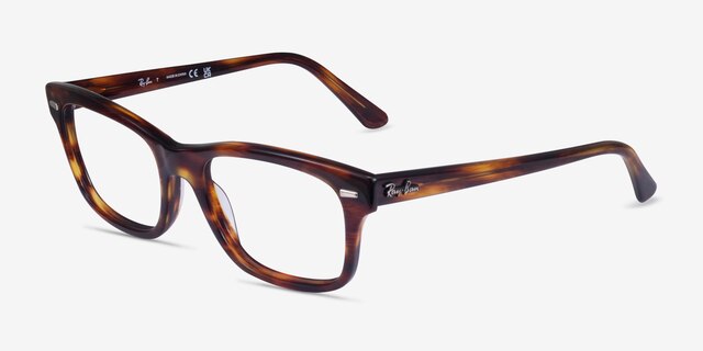 Ray-Ban RB5383 Tortoise Brown AcetateEyeglass Frames from EyeBuyDirect, Angle View