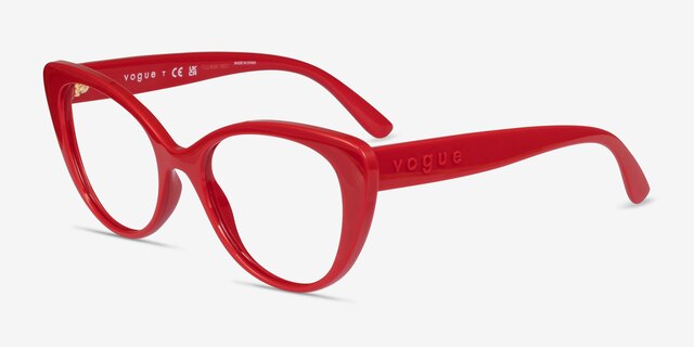 Vogue Eyewear VO5422 Red PlasticEyeglass Frames from EyeBuyDirect, Angle View