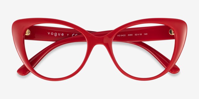 Vogue Eyewear VO5422 Red PlasticEyeglass Frames from EyeBuyDirect, Closed View