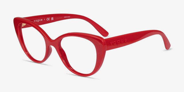 Vogue Eyewear VO5422 Red Coral PlasticEyeglass Frames from EyeBuyDirect, Angle View