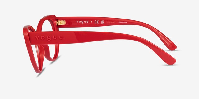Vogue Eyewear VO5422 Red Coral PlasticEyeglass Frames from EyeBuyDirect, Side View