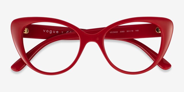 Vogue Eyewear VO5422 Red Coral PlasticEyeglass Frames from EyeBuyDirect, Closed View