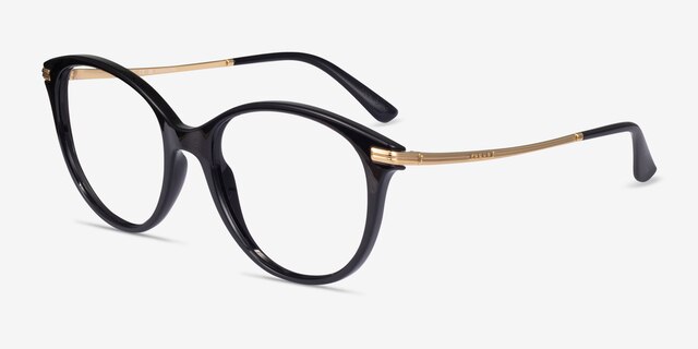 Vogue Eyewear VO5423 Shiny Black MetalEyeglass Frames from EyeBuyDirect, Angle View