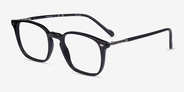 Vogue Eyewear VO5433 Shiny Black AcetateEyeglass Frames from EyeBuyDirect, Angle View
