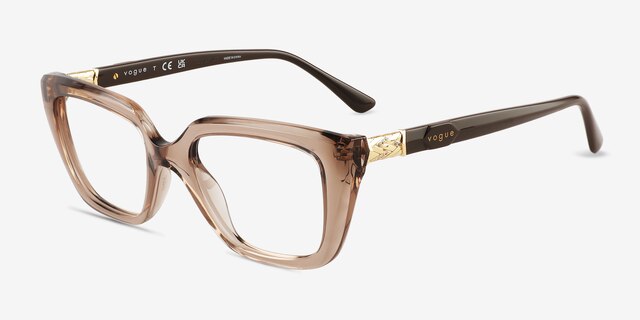 Vogue Eyewear VO5477B Transparent Brown PlasticEyeglass Frames from EyeBuyDirect, Angle View