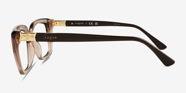 Vogue Eyewear VO5477B Transparent Brown PlasticEyeglass Frames from EyeBuyDirect, Side View