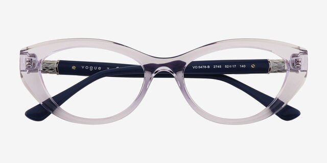 Vogue Eyewear VO5478B Transparent Purple PlasticEyeglass Frames from EyeBuyDirect, Closed View