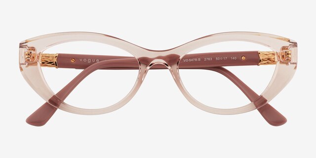 Vogue Eyewear VO5478B Clear Pink PlasticEyeglass Frames from EyeBuyDirect, Closed View