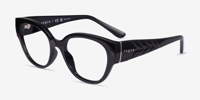 Vogue Eyewear VO5482 Shiny Black PlasticEyeglass Frames from EyeBuyDirect, Angle View