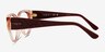 Vogue Eyewear VO5482 Transparent Coral PlasticEyeglass Frames from EyeBuyDirect, Side View