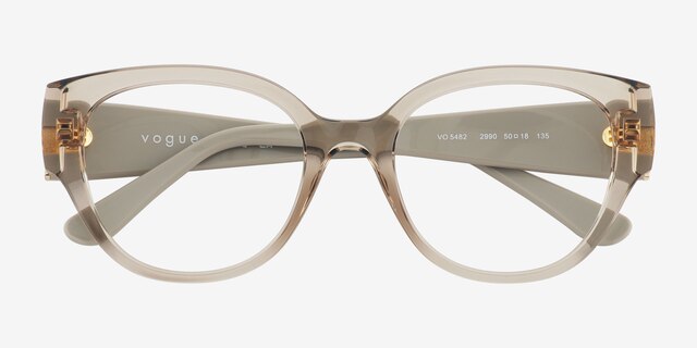 Vogue Eyewear VO5482 Transparent Champagne PlasticEyeglass Frames from EyeBuyDirect, Closed View