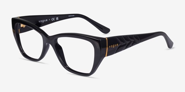 Vogue Eyewear VO5483 Shiny Black PlasticEyeglass Frames from EyeBuyDirect, Angle View