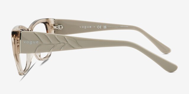 Vogue Eyewear VO5483 Transparent Champagne PlasticEyeglass Frames from EyeBuyDirect, Side View