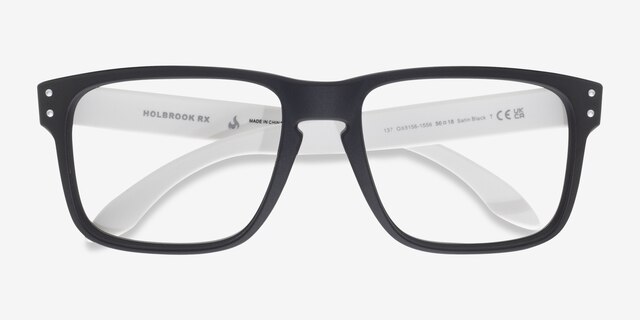 Oakley Holbrook Rx Matte Black PlasticEyeglass Frames from EyeBuyDirect, Closed View
