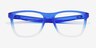 Oakley Centerboard Blue PlasticEyeglass Frames from EyeBuyDirect, Closed View