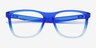 Oakley Centerboard Blue PlasticEyeglass Frames from EyeBuyDirect, Closed View