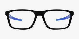 Oakley Port Bow Noir Plastique Montures de lunettes de vue d'EyeBuyDirect, Vue de Face