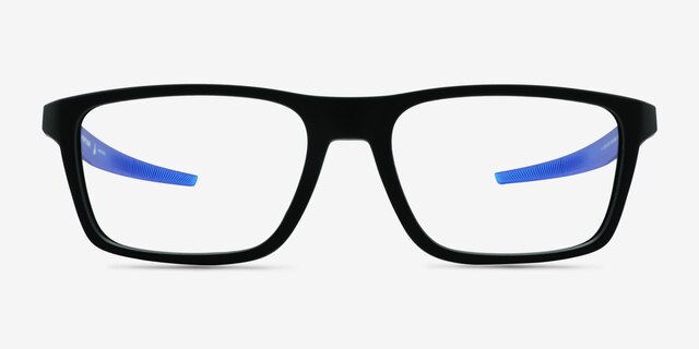 Oakley Port Bow Black PlasticEyeglass Frames from EyeBuyDirect, Front View