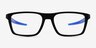 Oakley Port Bow Black PlasticEyeglass Frames from EyeBuyDirect, Front View
