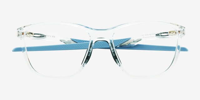 Oakley Futurity Rs Clear Eco-friendlyEyeglass Frames from EyeBuyDirect, Closed View