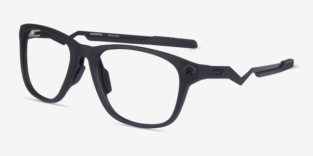 Oakley Cerebral Black Eco-friendlyEyeglass Frames from EyeBuyDirect, Angle View