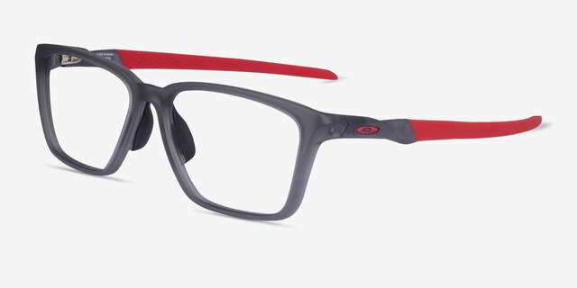 Oakley Double Down Gray PlasticEyeglass Frames from EyeBuyDirect, Angle View