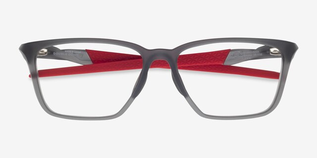 Oakley Double Down Gray PlasticEyeglass Frames from EyeBuyDirect, Closed View