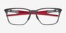 Oakley Double Down Gray PlasticEyeglass Frames from EyeBuyDirect, Closed View