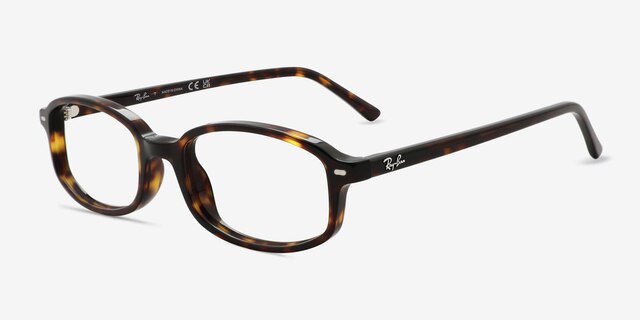 Ray-Ban RB5432 Sam Tortoise AcetateEyeglass Frames from EyeBuyDirect, Angle View
