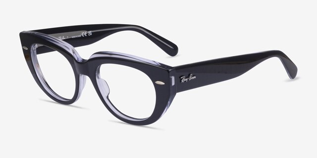 Ray-Ban RB5586 Doreen Black AcetateEyeglass Frames from EyeBuyDirect, Angle View