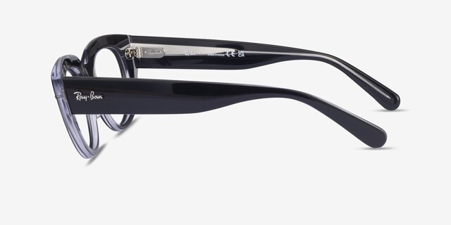 Ray-Ban RB5586 Doreen Black AcetateEyeglass Frames from EyeBuyDirect, Side View