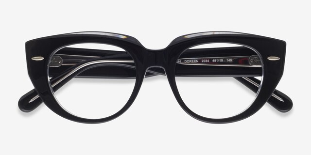 Ray-Ban RB5586 Doreen Black AcetateEyeglass Frames from EyeBuyDirect, Closed View