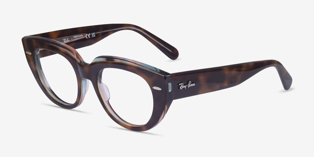 Ray-Ban RB5586 Doreen Tortoise AcetateEyeglass Frames from EyeBuyDirect, Angle View