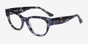Vogue Eyewear VO5604 Blue Tortoise Acétate Montures de lunettes de vue d'EyeBuyDirect, Vue d'Angle
