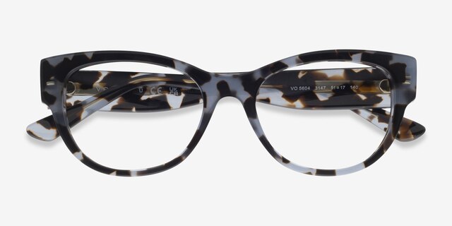 Vogue Eyewear VO5604 Ivory Tortoise AcetateEyeglass Frames from EyeBuyDirect, Closed View