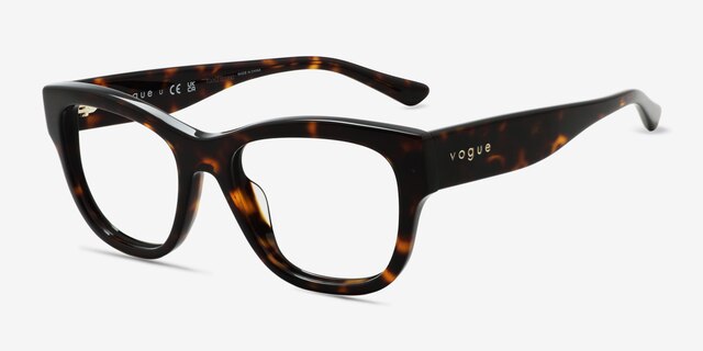 Vogue Eyewear VO5605 Dark Tortoise AcetateEyeglass Frames from EyeBuyDirect, Angle View
