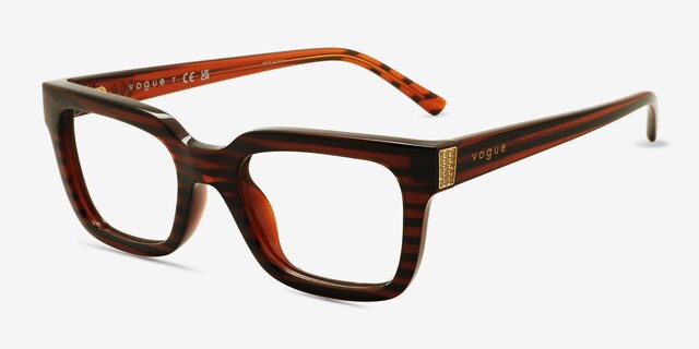 Vogue Eyewear VO5611B Striped Eco-friendlyEyeglass Frames from EyeBuyDirect, Angle View