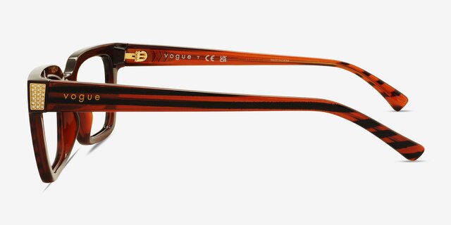 Vogue Eyewear VO5611B Striped Eco-friendlyEyeglass Frames from EyeBuyDirect, Side View
