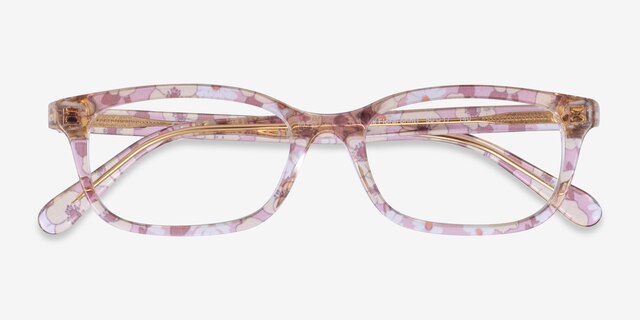 Coach HC6174 Pink Floral AcetateEyeglass Frames from EyeBuyDirect, Closed View