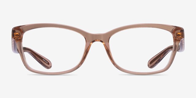 Coach HC6181 Transparent Brown AcetateEyeglass Frames from EyeBuyDirect, Front View