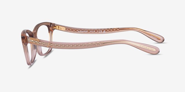 Coach HC6181 Transparent Brown AcetateEyeglass Frames from EyeBuyDirect, Side View