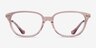 Coach HC6185 Transparent Blush AcetateEyeglass Frames from EyeBuyDirect, Front View
